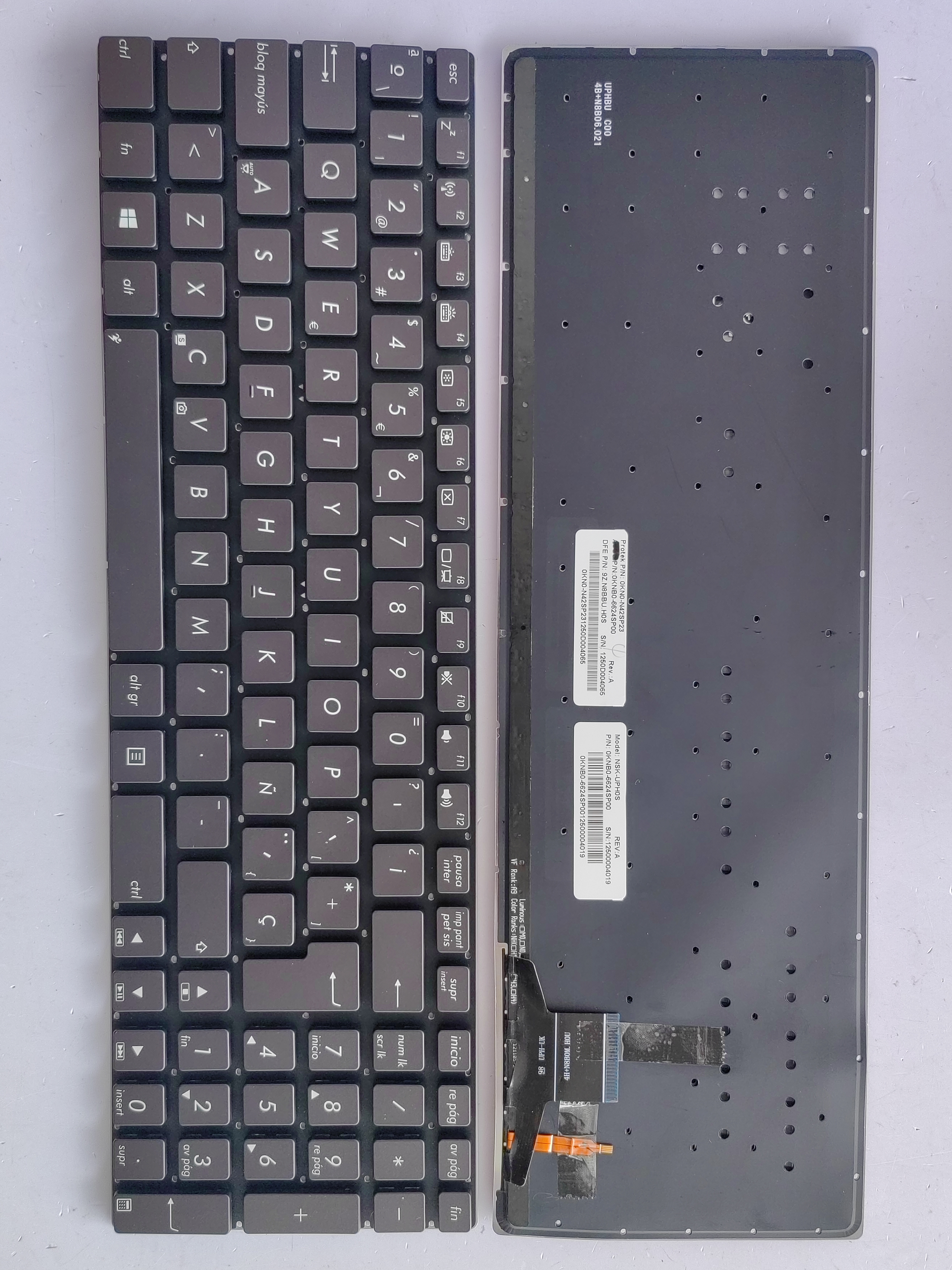 Picture of New Replacement Laptop Keyboard For ASUS UX51/UX51VZ Brown Backlit SP Layout